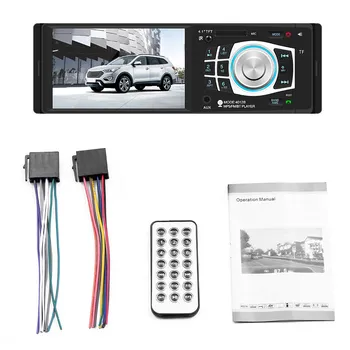 4,1-дюймовый Экран 1 DIN Автомобильный Стерео Аудио Automotivo Bluetooth с USB-картой USB/SD/AUX Авторадио FM MP3-Плеер ПК ISO-4012B