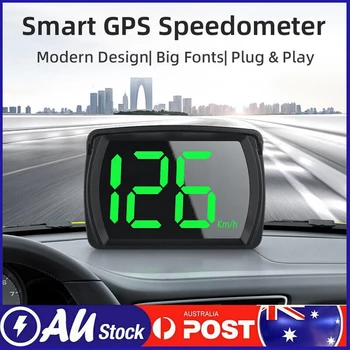 Универсальный автомобильный HUD-дисплей с двумя чипами, интеллектуальный цифровой измеритель скорости, HD-ЖК-дисплей, подключи и играй для всех легковых автомобилей, автобусов и грузовиков