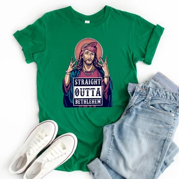 Забавная рубашка с Иисусом, забавная христианская рубашка, Религиозная женская одежда, винтажная футболка с забавным Иисусом, Библейская рубашка, готические топы с рисунком M