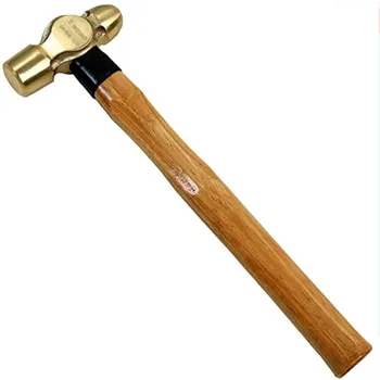Латунный отбойный молоток WEDO с деревянной ручкой, отбойный молоток, штампованный, устойчивый к коррозии, стандарт DIN